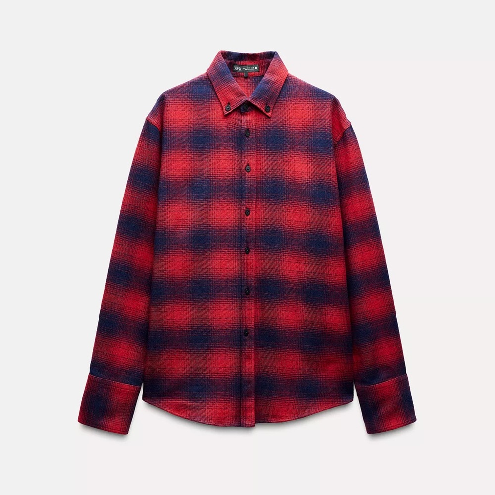 Zara Plaid Flannel Shirt (never worn)